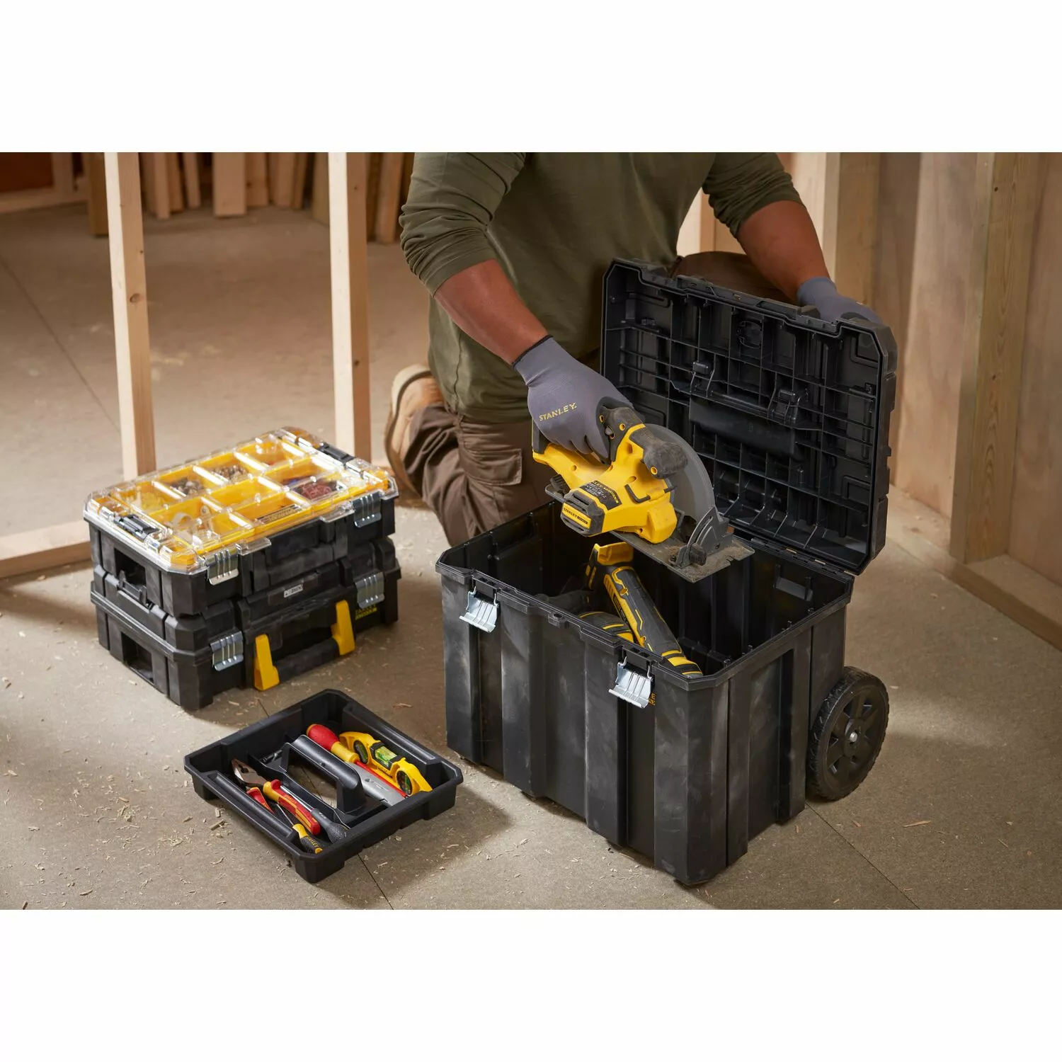 Stanley FMST1-80101 Système de rangement FATMAX PRO-STACK Bonus Pack 3in1-image