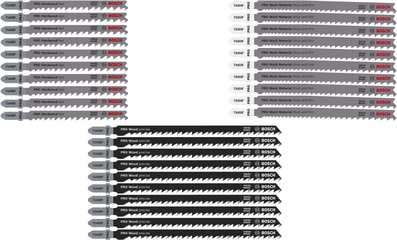 Bosch 2607011946 PRO Jeu de 30 lames de scie à bois et à métaux pour coupe grossière en cassette Toughbox-image