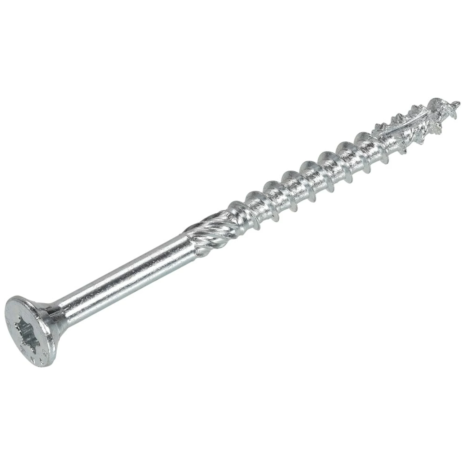 DynaPlus 0281.01.51201 Constructieschroef - TX30 - 6.0 x 160/80mm - Platkop - Deeldraad - Verzinkt (100st)-image