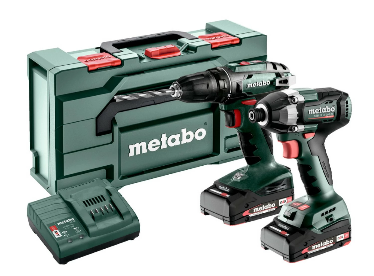 Metabo Set combiné 2 8 1 Set combiné sans fil  Li-Ion dans la MetaBox (2x 2.0Ah)-image