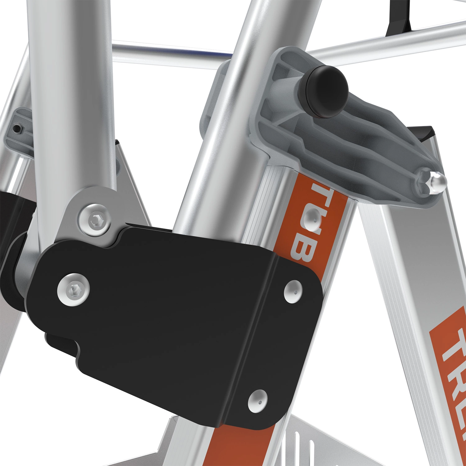 Little Jumbo 1702274303 Trekker Escabeau de palier - Simple - Aluminium - 1 x 3 marches - max. hauteur de travail 2,67m - roues