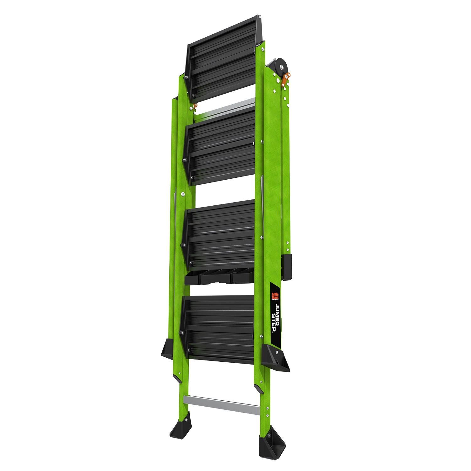 Little Jumbo 484322410 Little Giant Jumbo Step Escabeau - Simple - Fibre de verre - 1 x 4 marches - max. hauteur de travail 2,87m