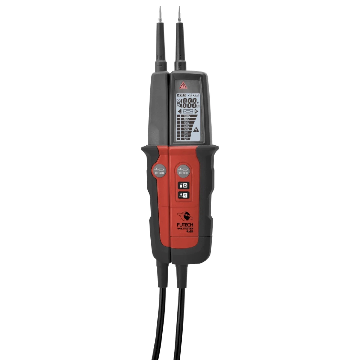 FUTECH Volttester 4.6D Testeur de tension bipolaire - AC/DC 1000V - CAT III 1000V / CAT IV 600V-image