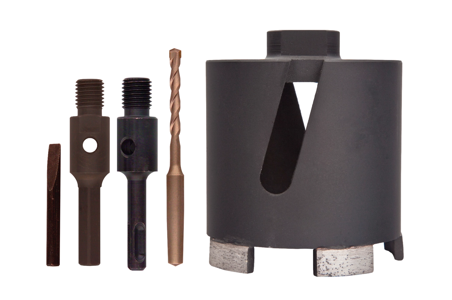 Perfectmate EPD0631 Trépan diamanté - 82 x 70mm - M16 - adaptateurs et foret pilote inclus-image