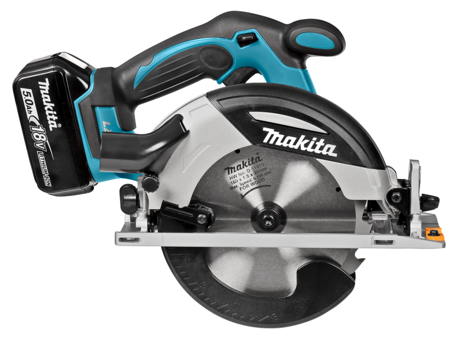 Makita DHS630RTJ 18V Li-Ion Accu cirkelzaag set (2x 5.0Ah accu) in Mbox - 165mm-image