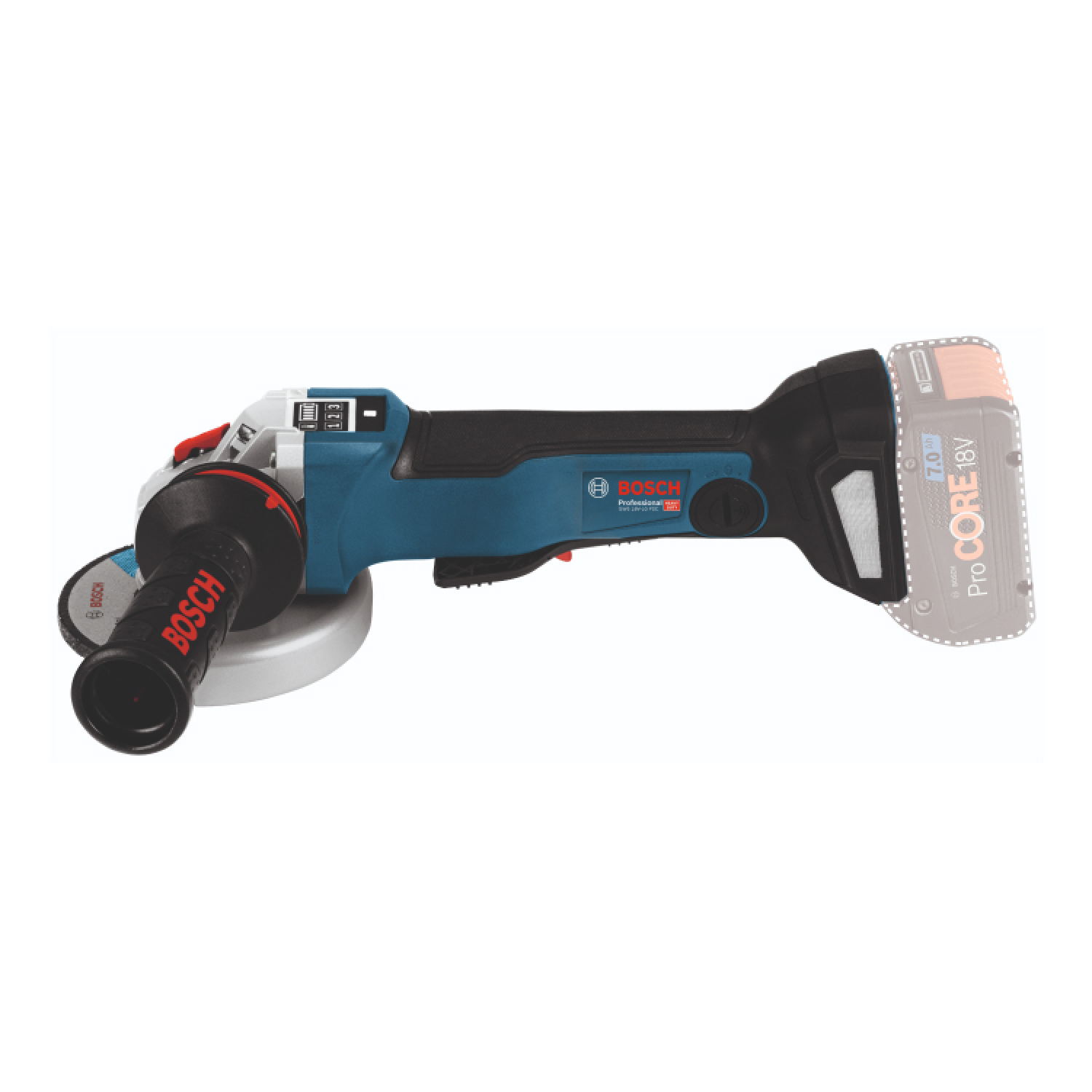 Bosch GWS 18V-10 18V Li-Ion accu haakse slijper body in L-Boxx - 125mm - koolborstelloos-image