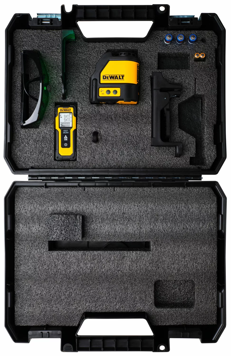 DeWALT DW0887100 Ensemble de laser à lignes croisées incluant un télémètre dans une mallette - Vert - 2x 15m - IP40-image