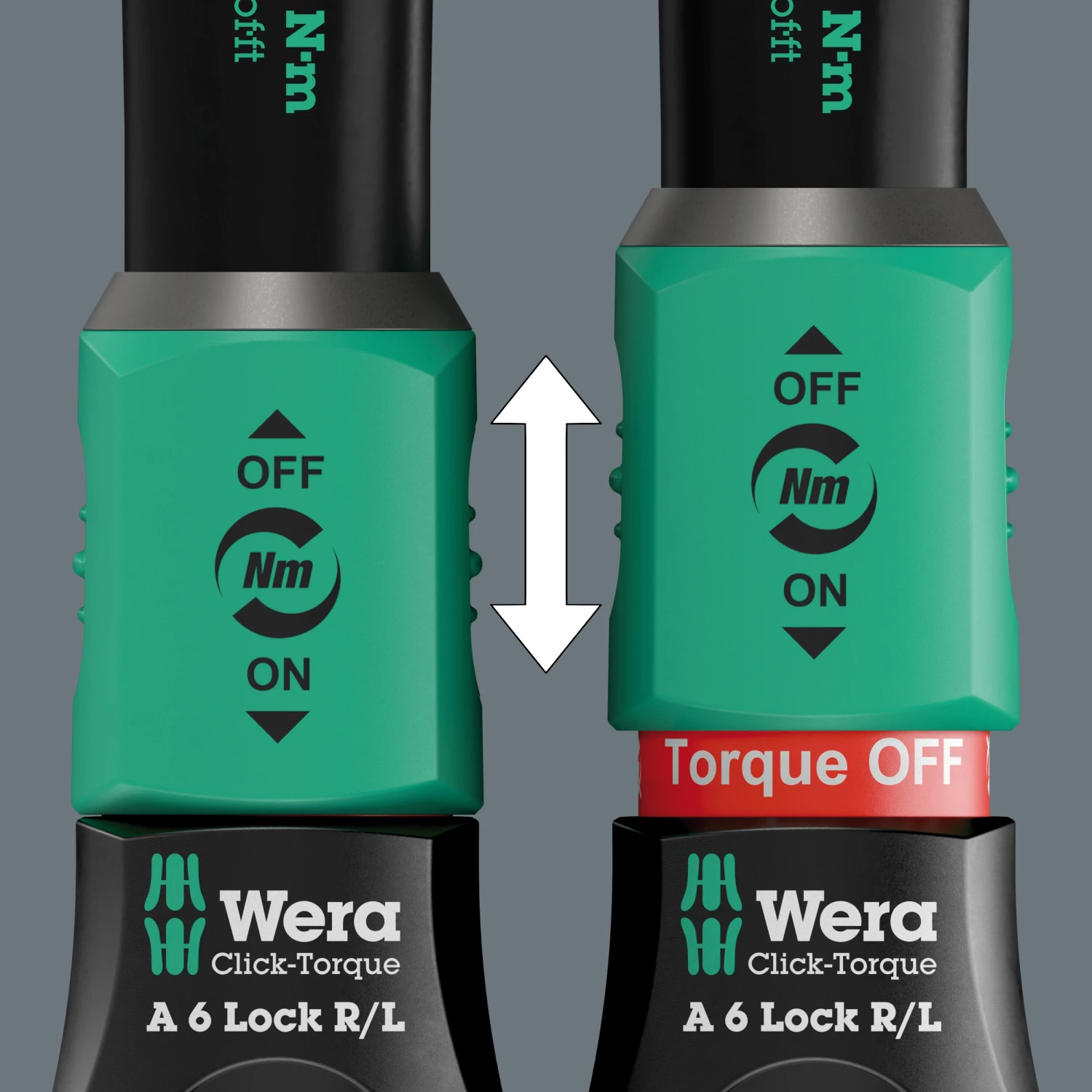 Wera 05075694001 Click-Torque Lock A6 R/L Clé dynamométrique avec cliquet réversible - 2,5-25 Nm - 1/4 » - Droite/Gauche-image