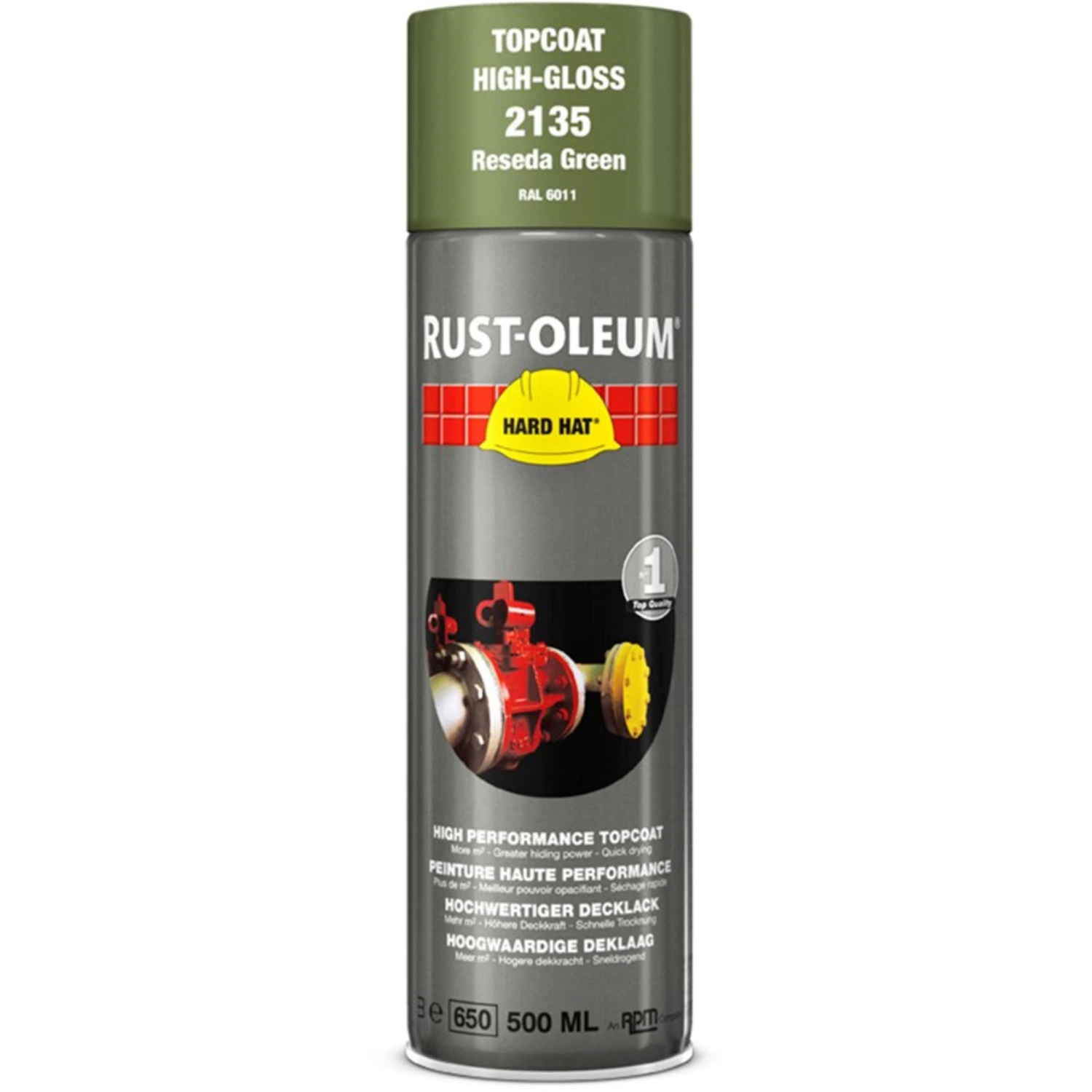 Rust-Oleum Hard Hat 2135 - RAL 6011 resedagroen - 0,5L-image