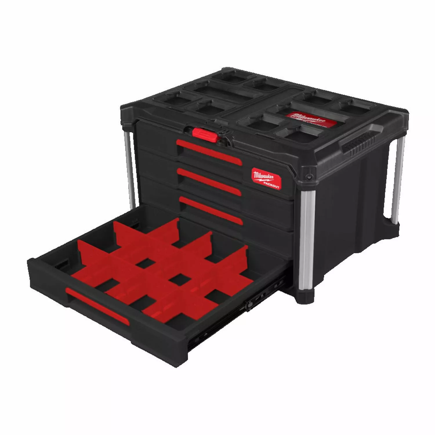 Milwaukee 4932493189 Mallette à outils Packout avec 4 tiroirs-image