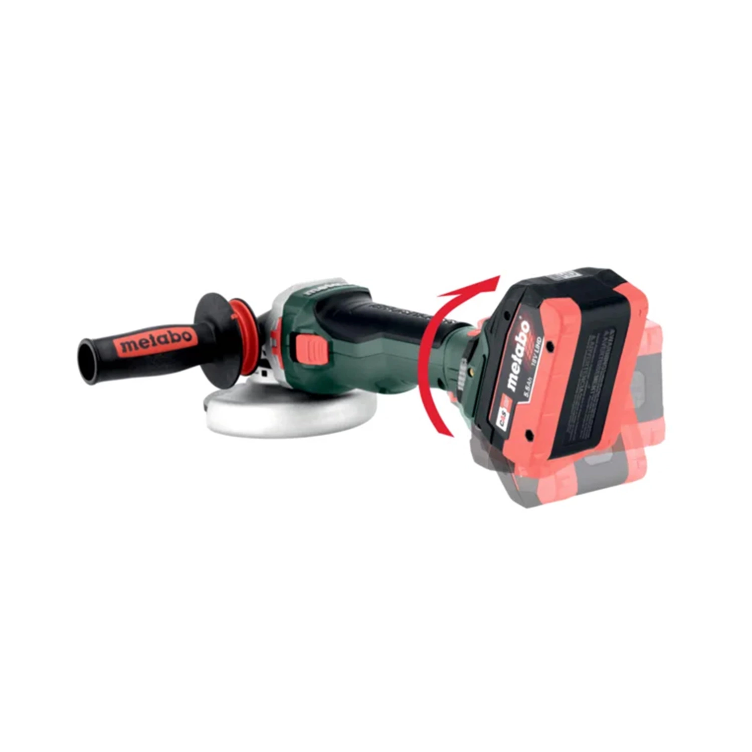 Metabo WB 18 LTX BL 15-125 Quick : kit de meuleuse d'angle sans fil 18 V Li-Ion (2 batteries de 5,5 Ah) dans une MetaBox - 125 mm-image