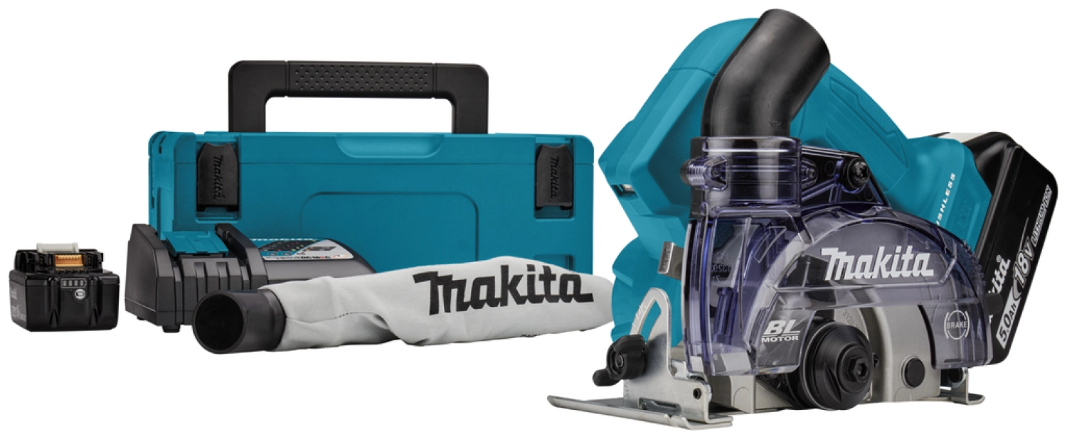 Makita DCC500RTJ 18V Li-ion accu diamantsnijder set (2x 5,0Ah) in Mbox - 125mm-image