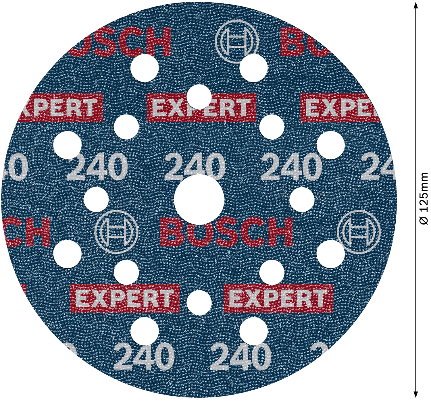 Bosch 2608902404 Disque abrasif EXPERT O780 avec support film - 125 mm - K240 (6 pièces)-image