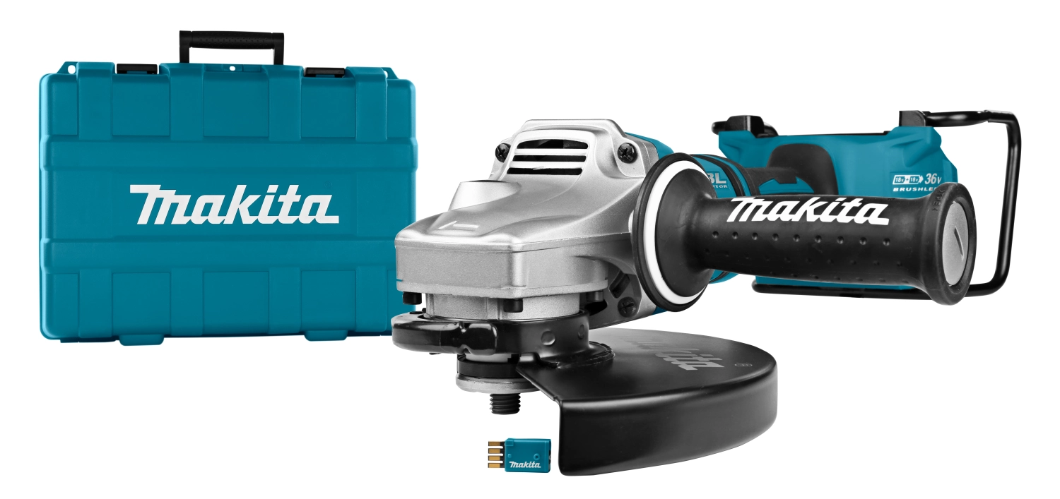 Makita DGA901ZKU1 36V (2x18V) Li-Ion Accu Haakse slijper body in koffer - 230mm-image