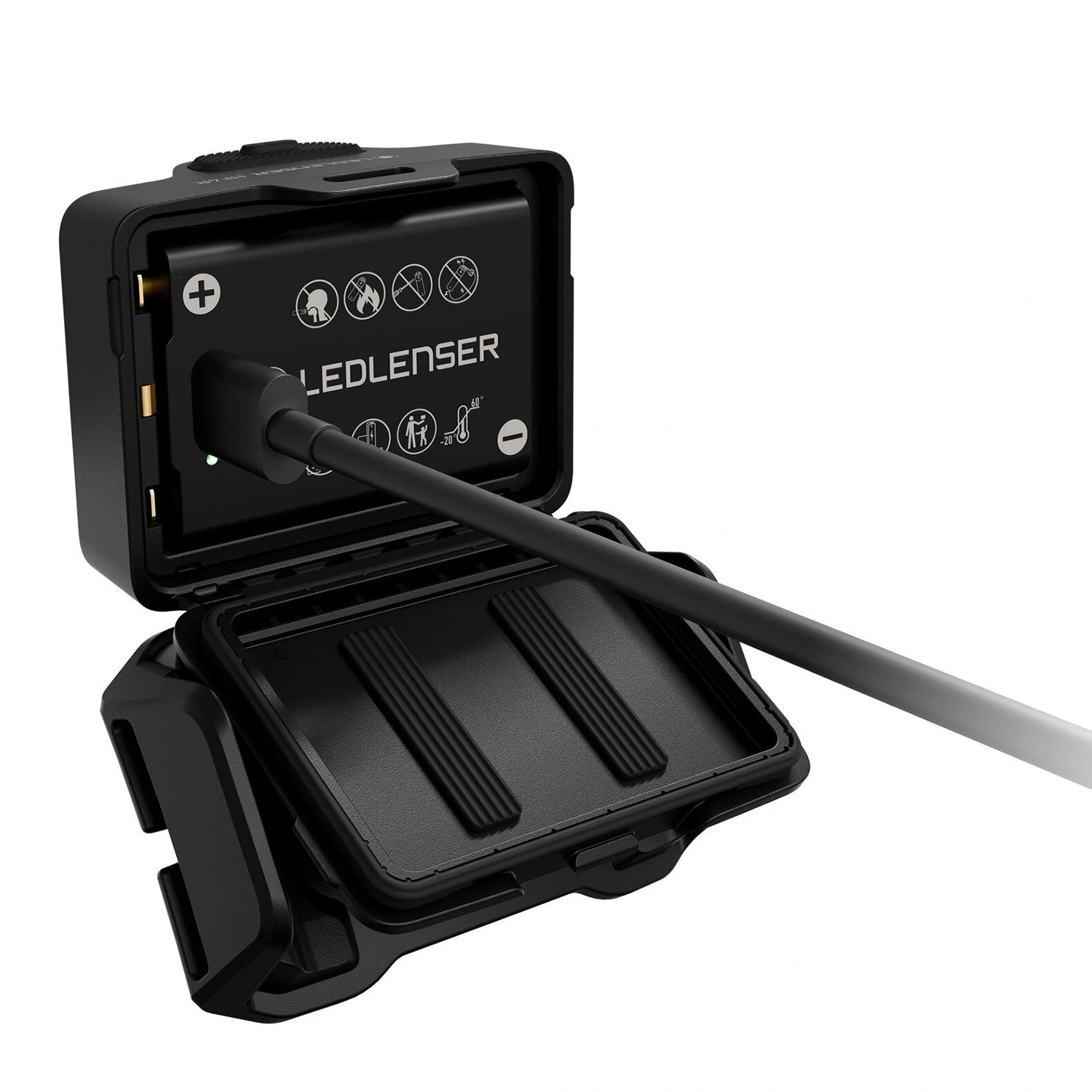 Ledlenser HF4R BLACK Hoofdlamp - oplaadbaar - 650Lm - 130m - IP67
