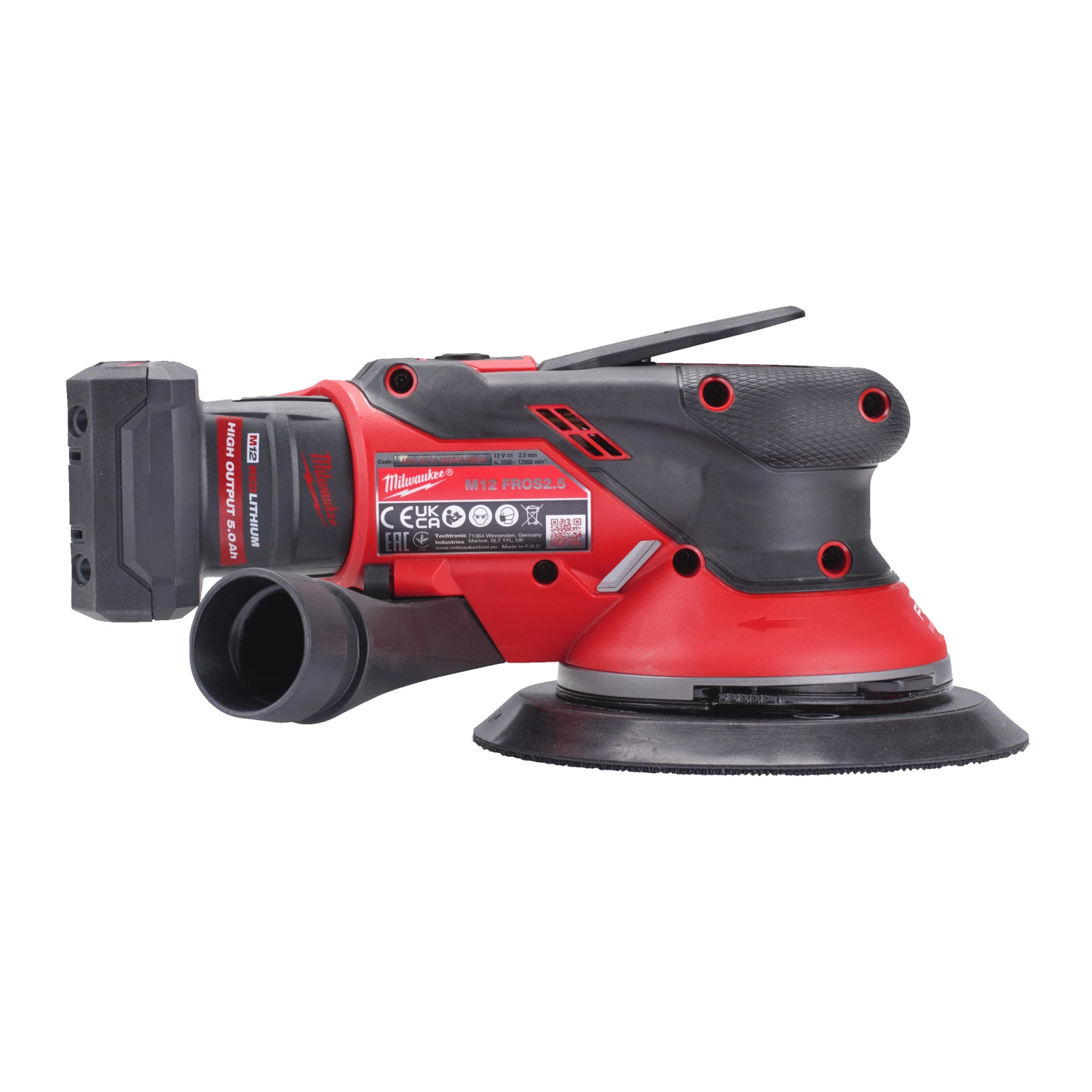 Milwaukee M12 FROS2.5-502x 12V Li-ion accu Excentrische schuurmachine set (2x 5.0Ah accu) in HD Box - 150mm-image