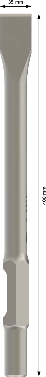 Bosch 2608690112 - Burin plat à queue six pans, 30 x 400 x 35 mm-image