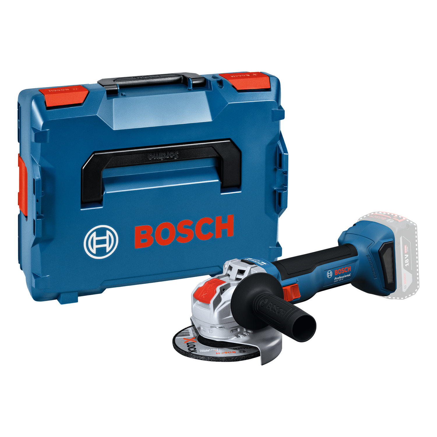 Bosch GWX 18V-8 18V accu X-LOCK Haakse slijper body in L-Boxx - 125mm-image