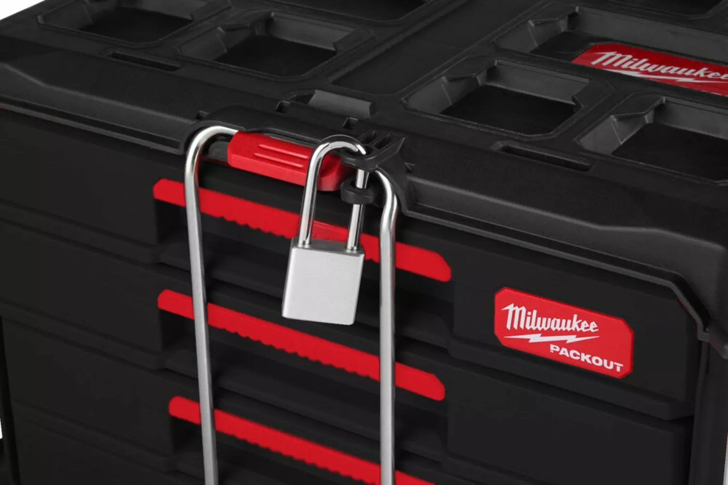 Milwaukee 4932493189 Mallette à outils Packout avec 4 tiroirs-image