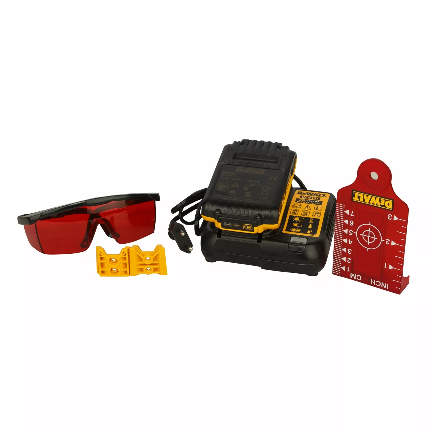 DeWALT DCE074D1R 18V Rotatie laser set incl. ontvanger in koffer - Rood - 45m - IP54-image