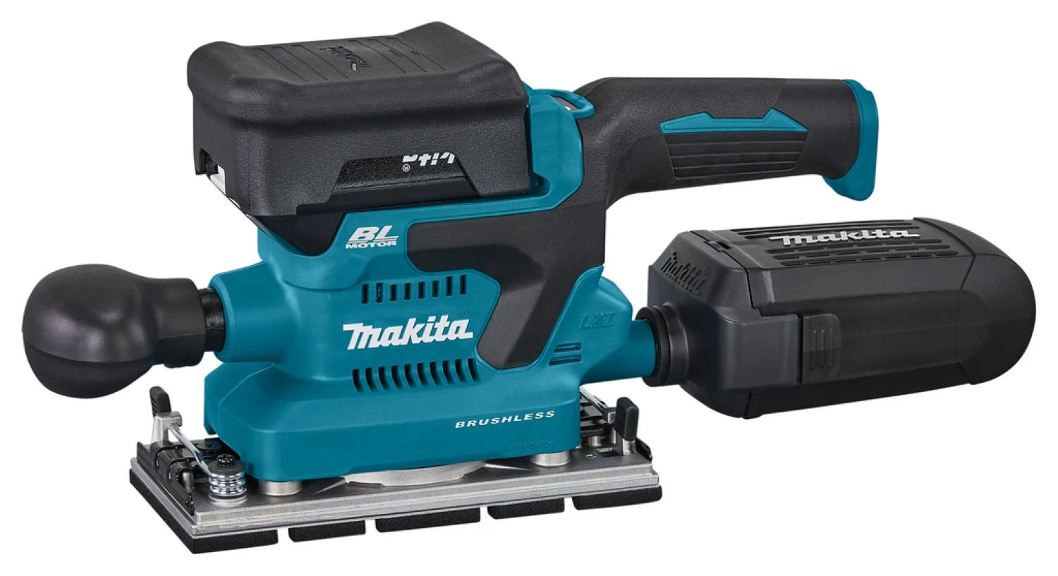 Makita DBO381RTJU 18V Li-ion accu vlakschuurmachine set (2x 5,0Ah) in Mbox incl. AWS zender - 93x230mm - koolborstelloos-image