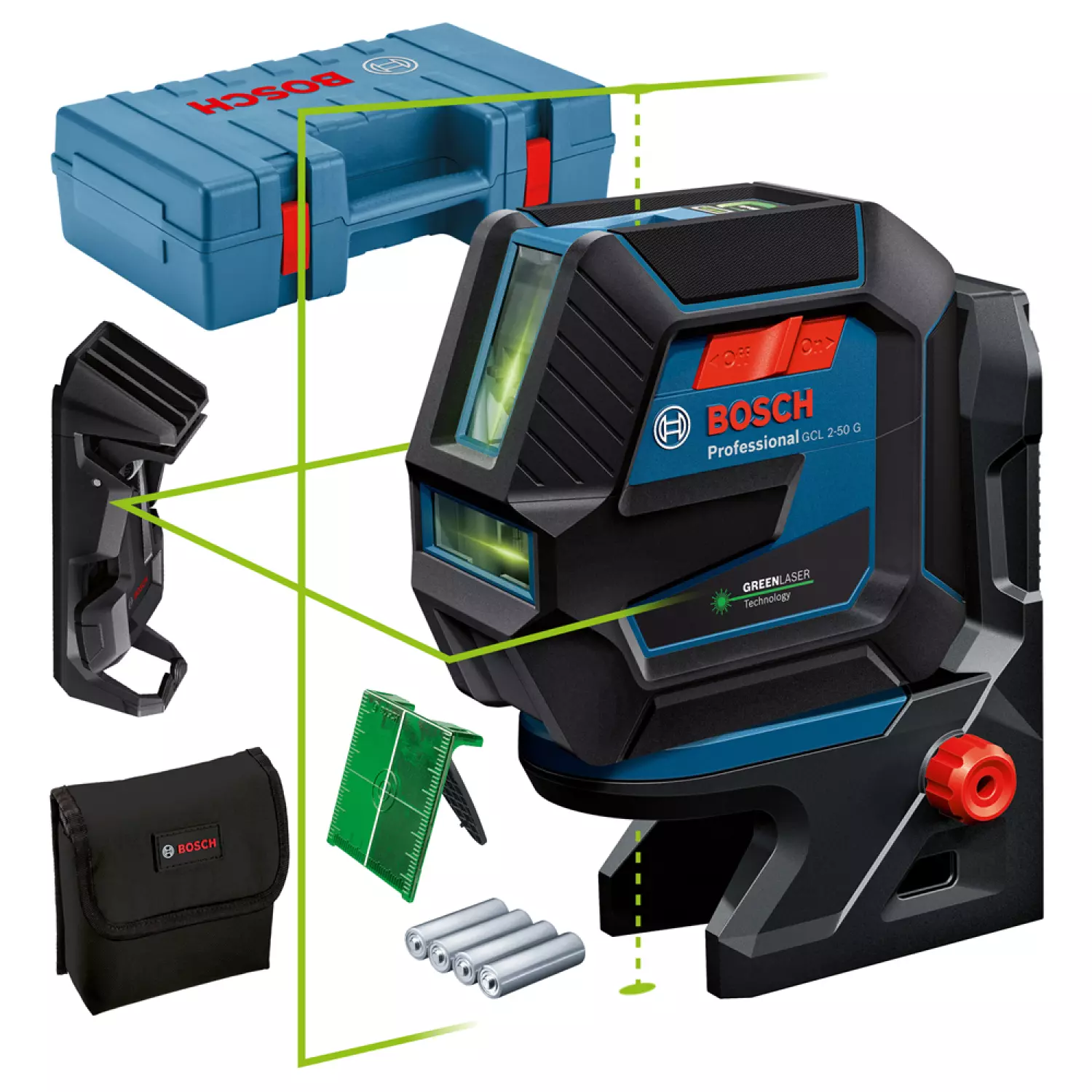 Bosch GCL 2-50 G Kruislijnlaser + houder in opbergetui in koffer - 15 m-image