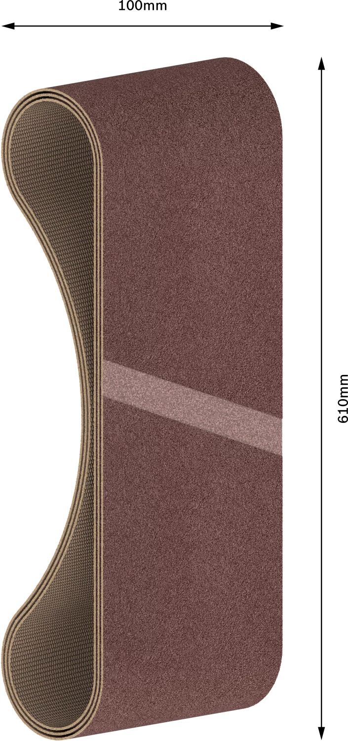 Bosch 2608606131 - Bande abrasive X440 Best for Wood and Paint, 100 x 610 mm, grain 80, 3x-image