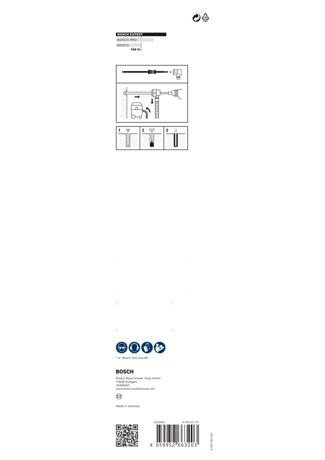 Bosch 2608901788 EXPERT Foret pour marteau SDS Clean SDS Max-8X - 22x400x650mm-image