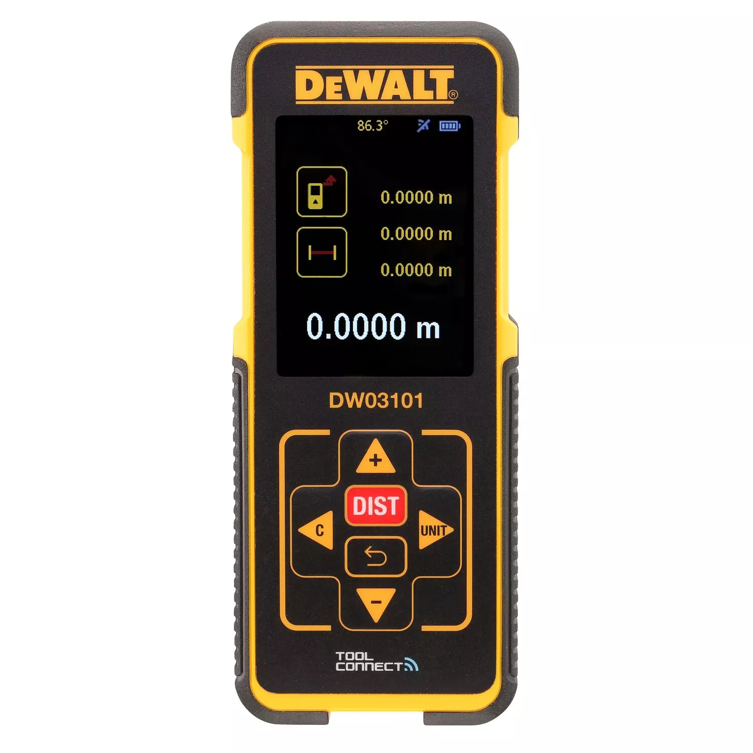 DeWALT DW03101-XJ Afstandsmeter in tas - Bluetooth -100m - rood - IP54-image
