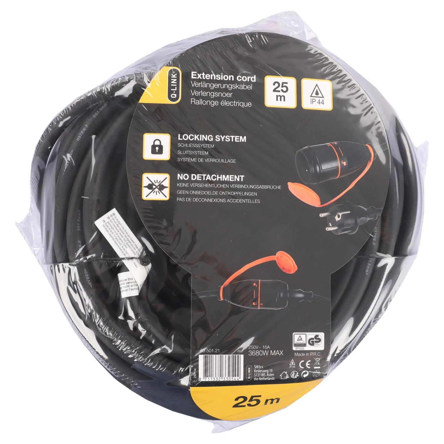 Q-link 53.501.21 Verlengsnoer RA3X1.5 H07RNF - IP44 - 25m-image