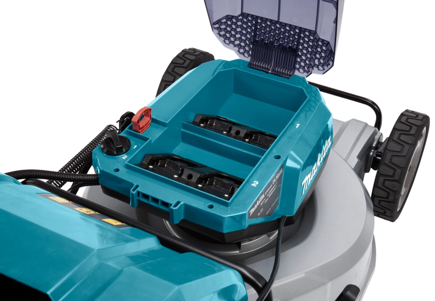 Makita DLM533PT4 36V (2x 18V) Li-Ion accu grasmaaier set (4x 5.0Ah accu) - 53cm - zelfrijdend - koolborstelloos-image