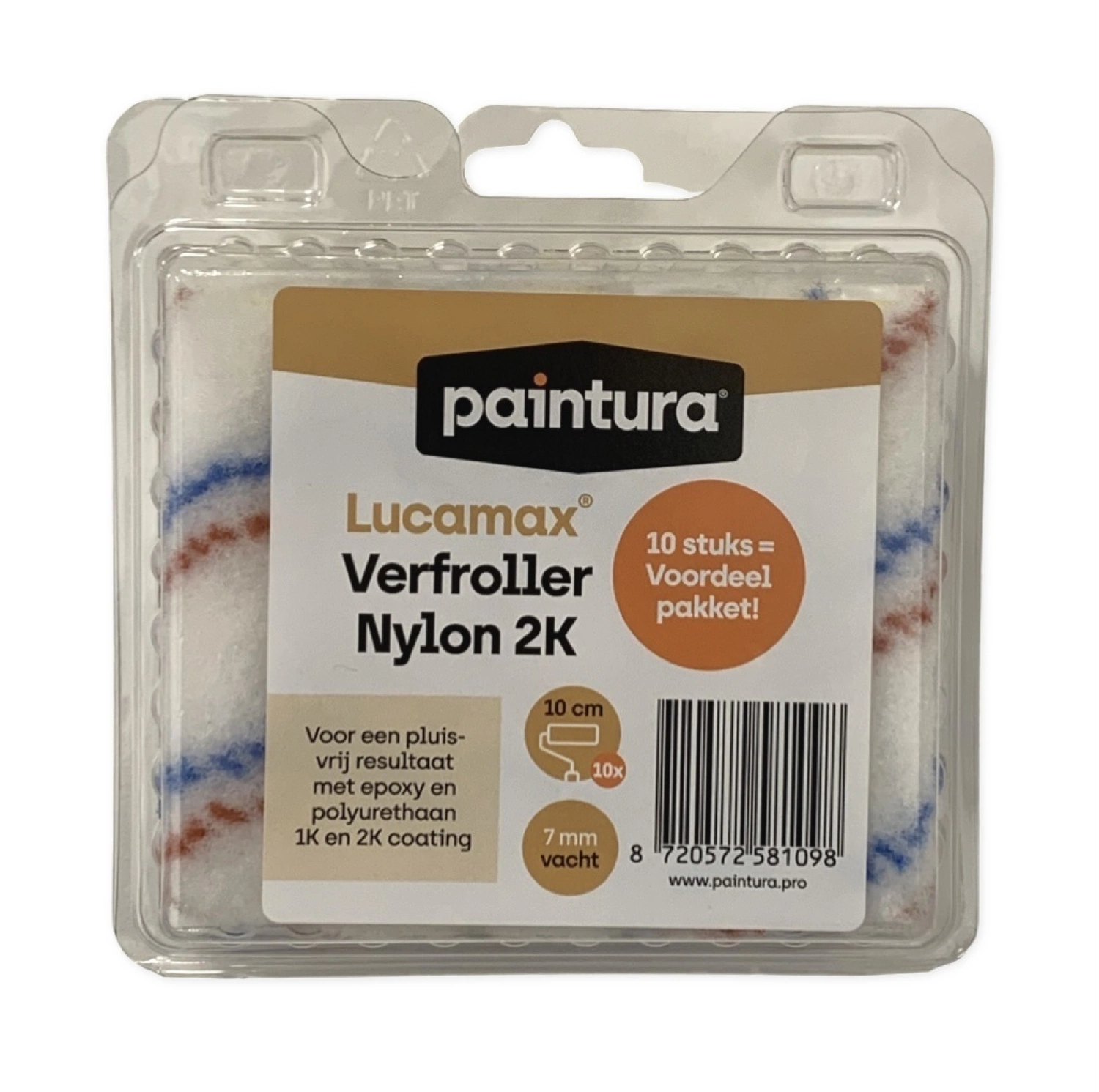 Paintura Lucamax 2k nylon verfrol - 7 mm - 10cm (10st)-image