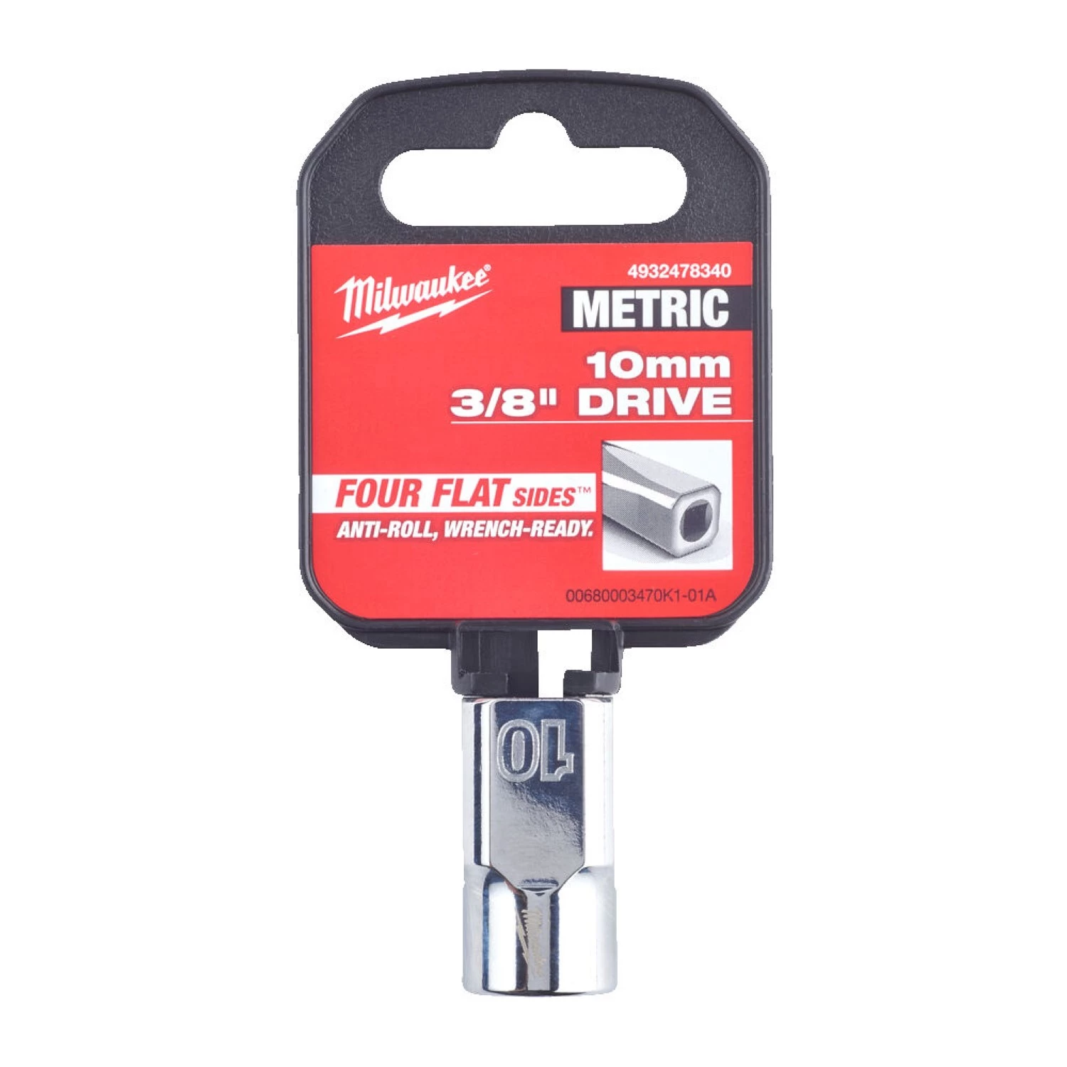 Milwaukee 4932478340 Embout - 3/8 » FOUR FLAT - 10mm-image