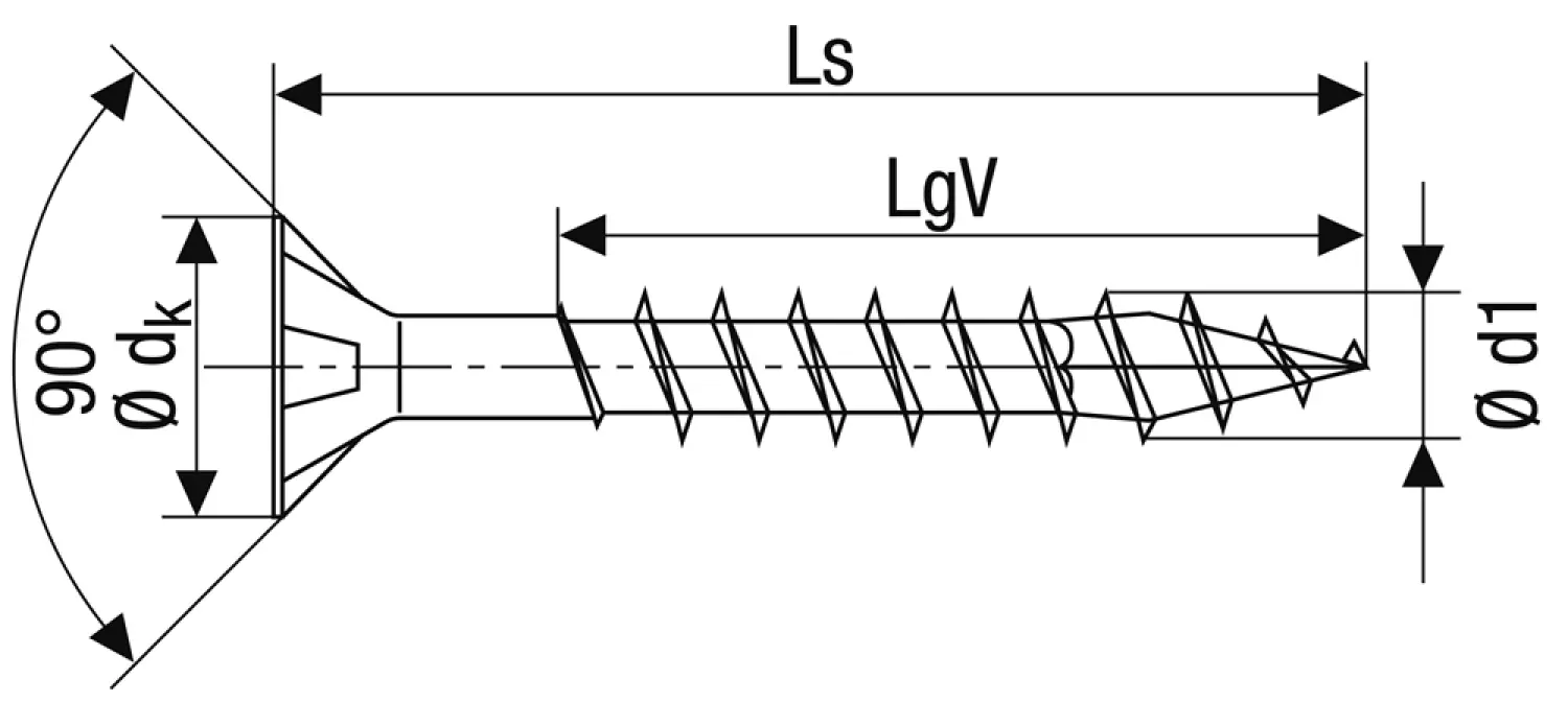 SPAX Universele schroeven verzonken kop - voldraad - Z2 - 4.5x80 mm (100st)-image