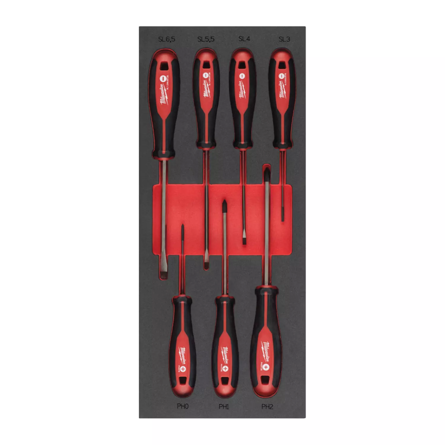 Milwaukee 4932492394 Set de 7 tournevis avec insert en mousse - SL/PH-image