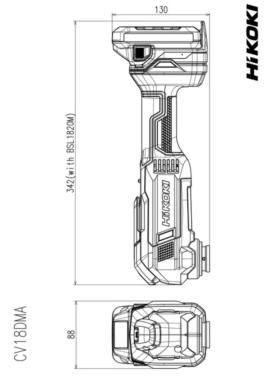 HiKOKI CV18DMAW2Z 18V Li-ion Accu Multitool body in HSC II-image