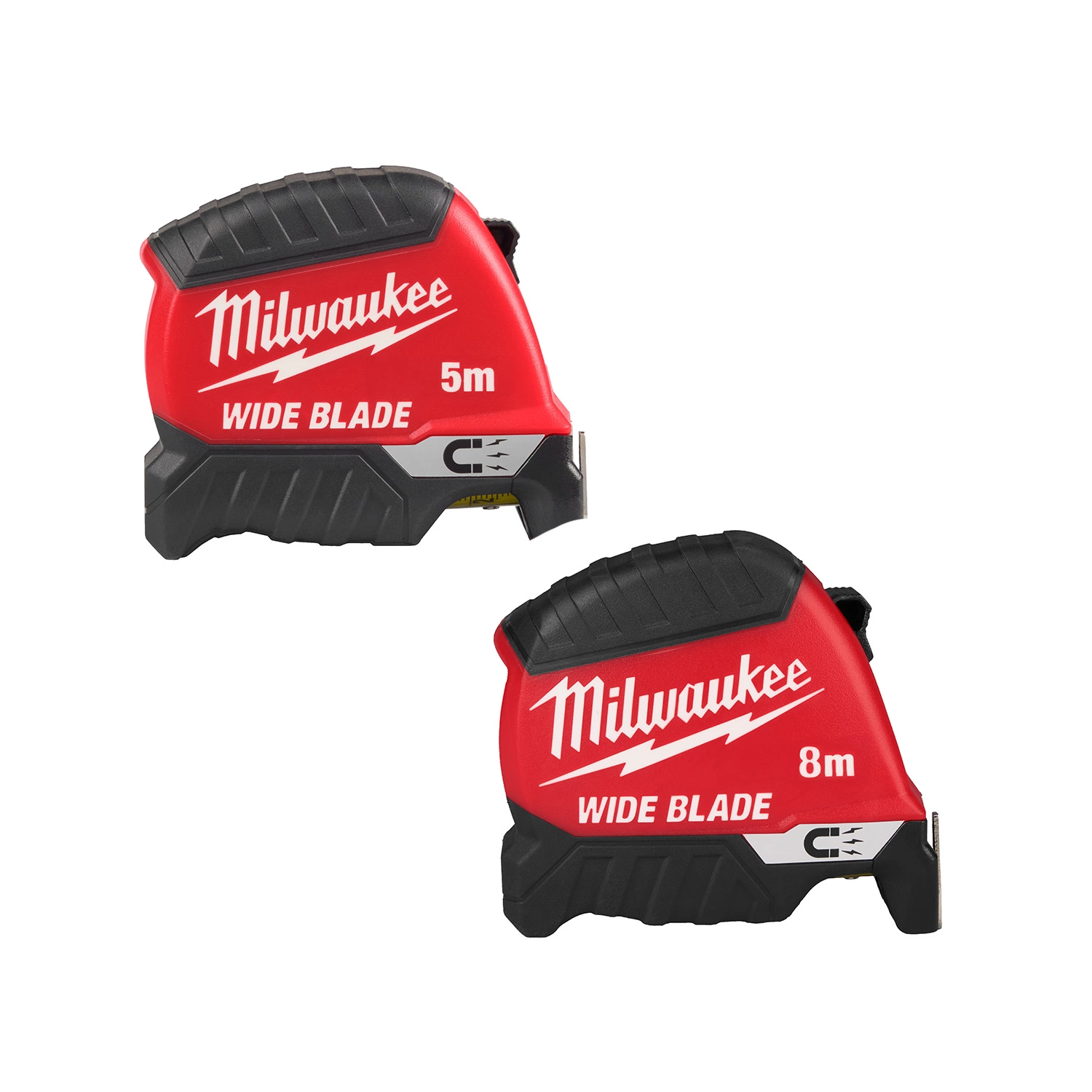 Milwaukee Wide Blade Rolmaat set - magnetisch - 5m / 8m x 35mm