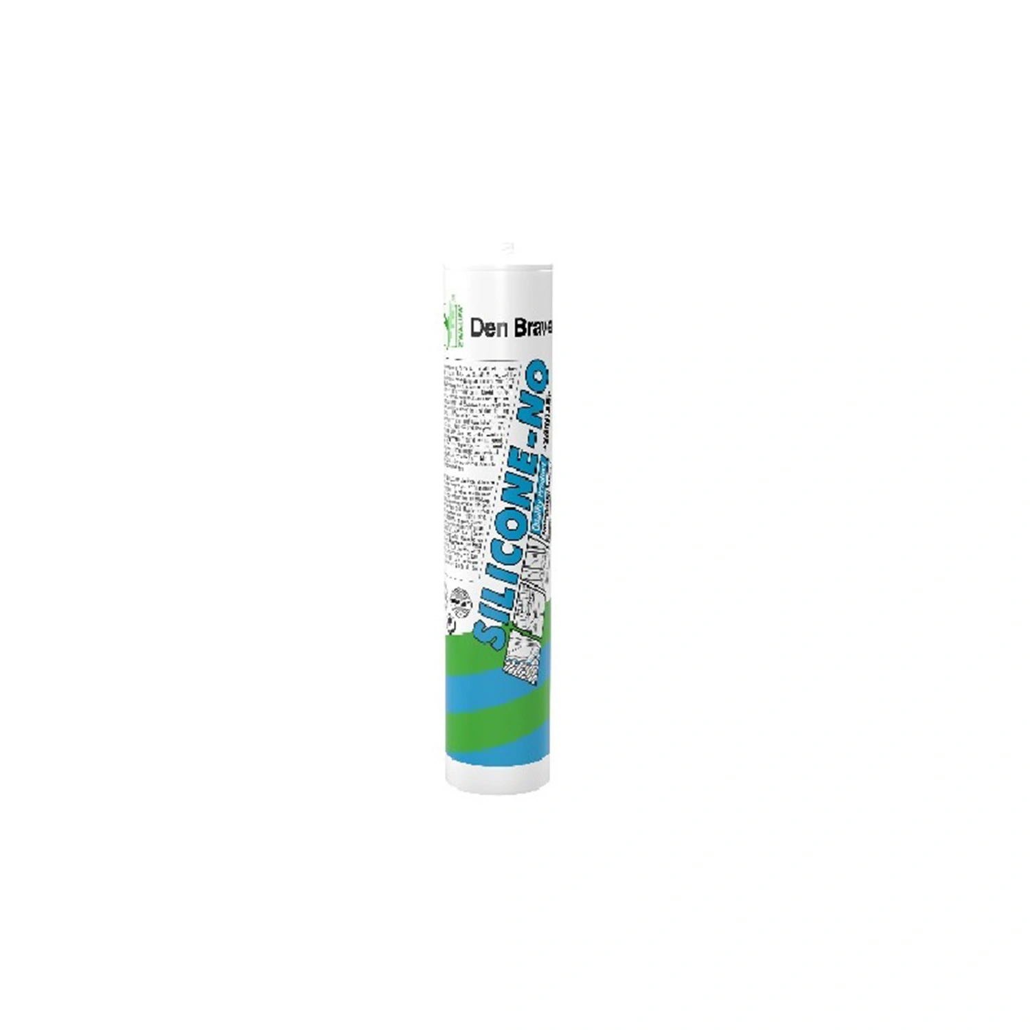 Zwaluw Den Braven 30619415 - Silicone-NO + Sanitary Siliconenkit - Zilvergrijs - 310ml