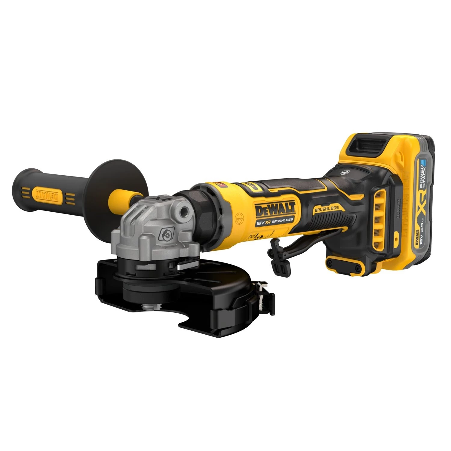 DeWALT DCG404S2T-QW​ 18V XR compacte accu haakse slijper set (2x3.5Ah accu + lader) - 125mm-image