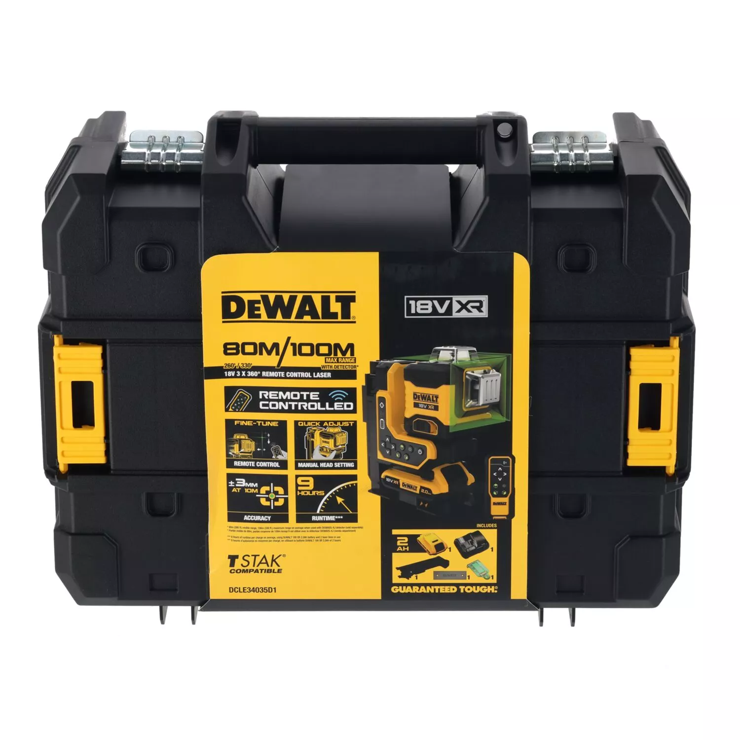 DeWALT Kruislijnlaser DCLE34035D in koffer - groen - 3 lijnen - 80m - IP54-image