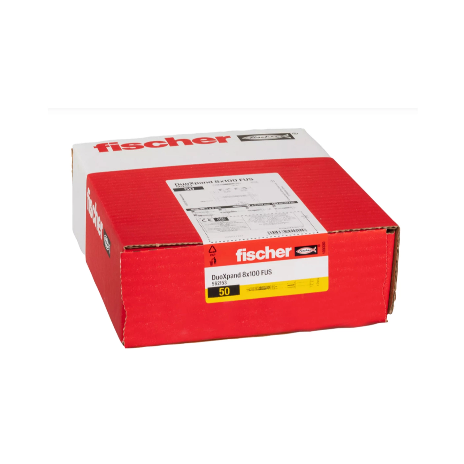 Fischer 562153 Ancrage de construction DuoXpand - tête hexagonale - 8 x 100 FUS (50pcs)-image