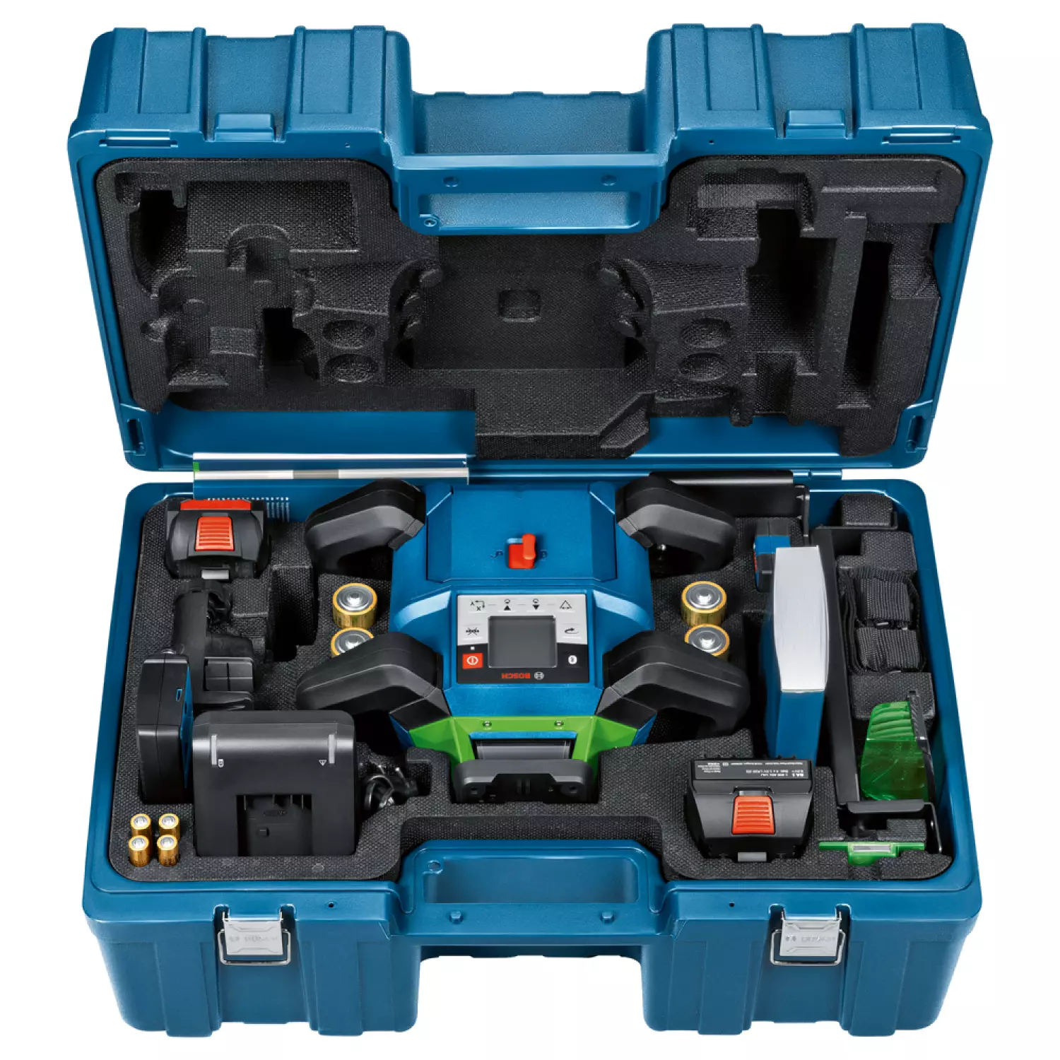 Bosch GRL 650 CHVG 18V Li-ion Rotatielaser set (1x 4.0Ah) in koffer + statief - groen