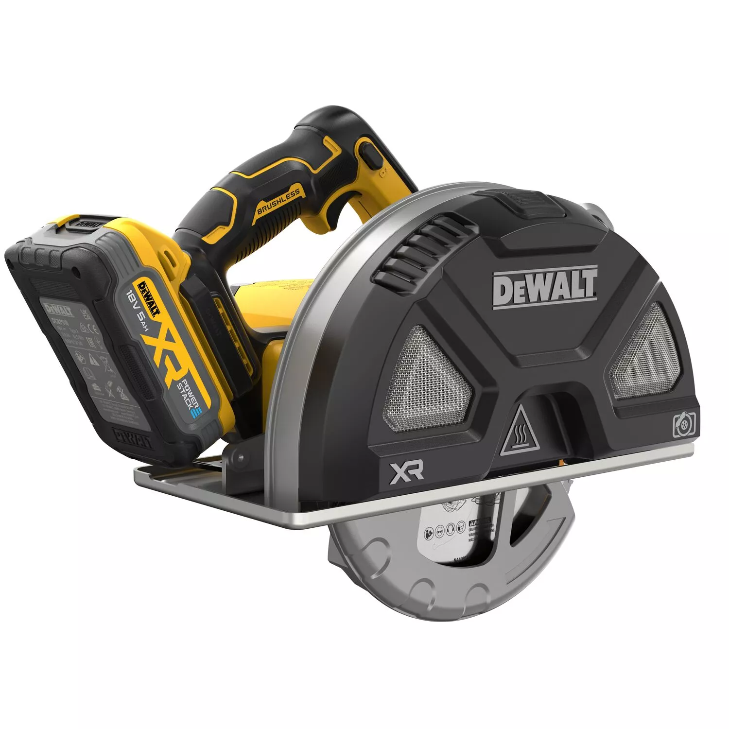 DeWALT DCS383H2 Ensemble scie circulaire à métaux sans fil Li-ion 18 V (2 batteries 5,0 Ah) dans TSTAK - 190 mm-image