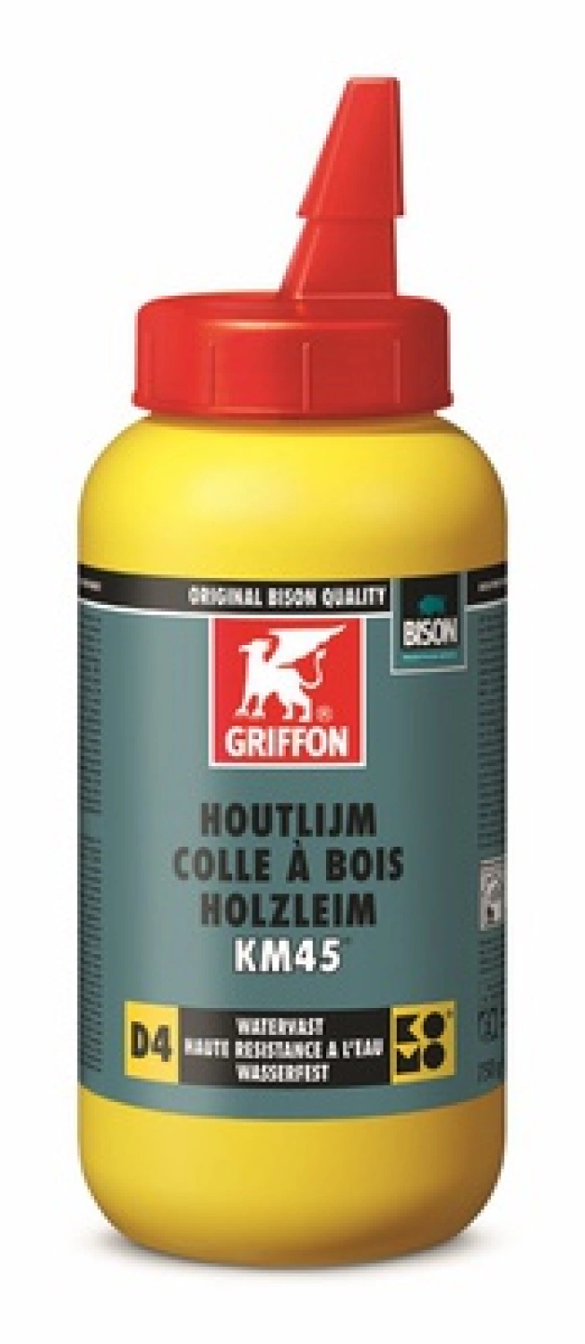 Griffon 6313542 KM45 Houtlijm D4 - Wit (Transparant na droging) - Flacon - 750gr-image