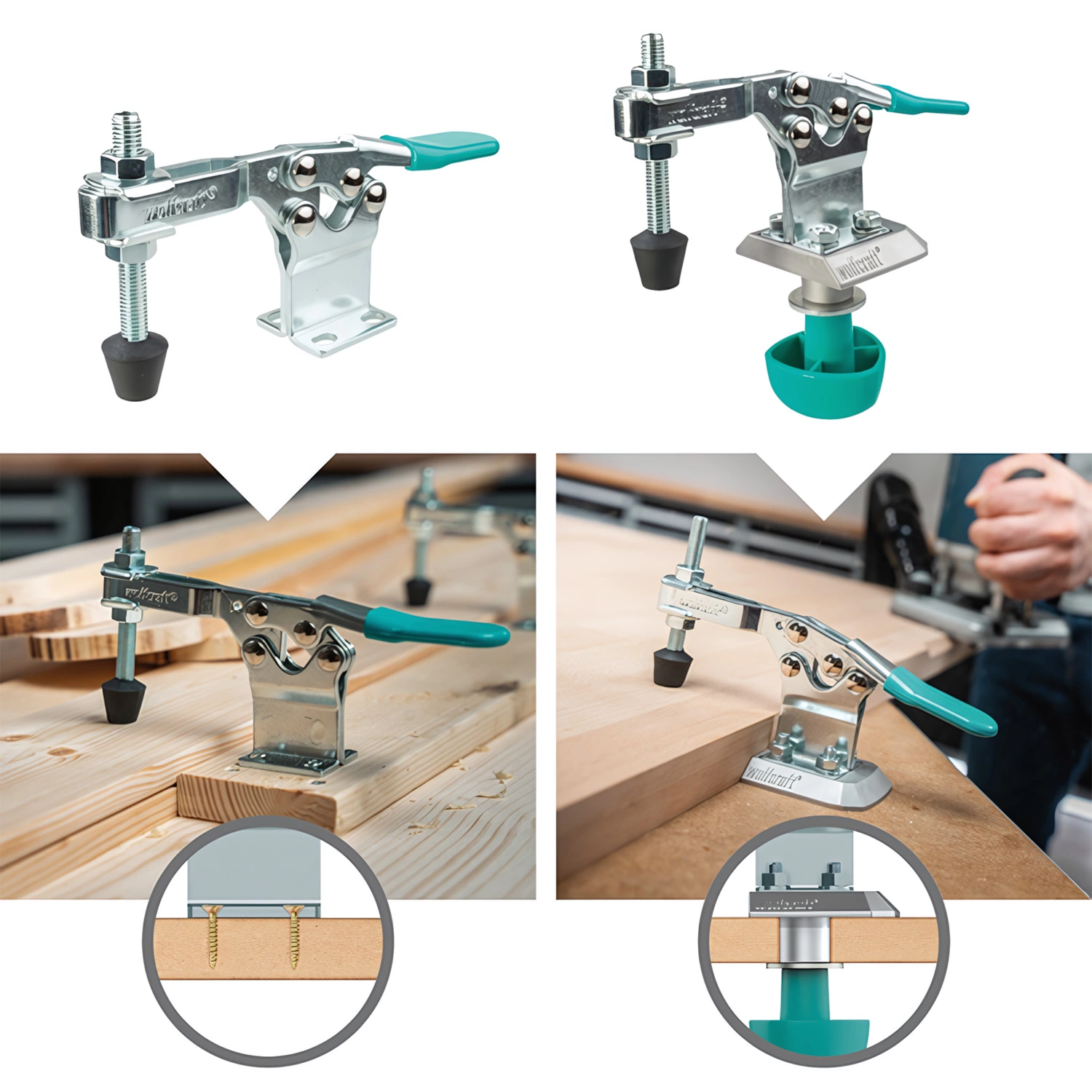 Wolfcraft 6893000 Mobiele Snelspanner voor werkbank - 38mm - 150kg-image