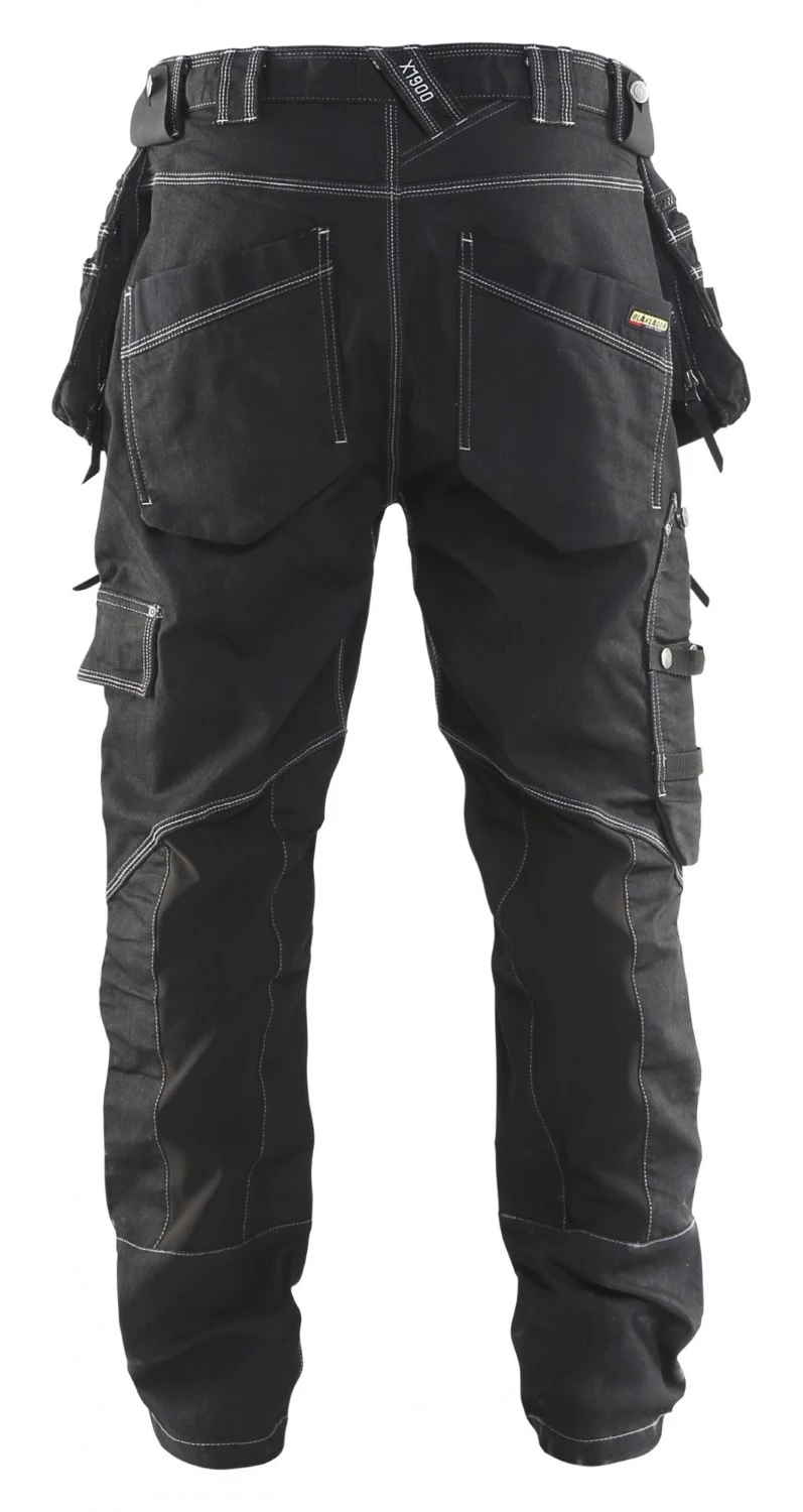 Blåkläder X1900 Pantalon de travail baggy en denim stretch 1999 - noir - taille 58 (XXL)-image
