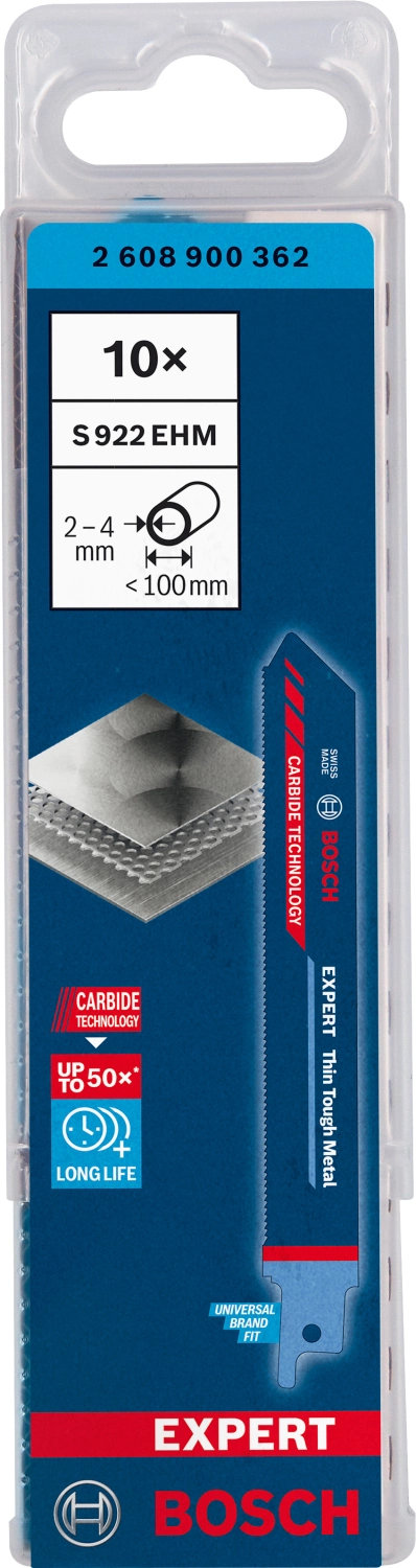 Bosch EXPERT S922EHM Thin Tough Metal reciprozaagblad - 150mm - metaal (10st)-image