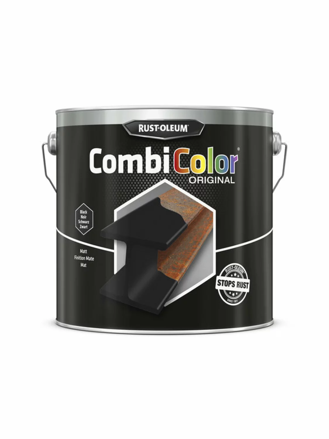 Rust-Oleum CombiColor Metaalverf - gitzwart - 2,5L-image