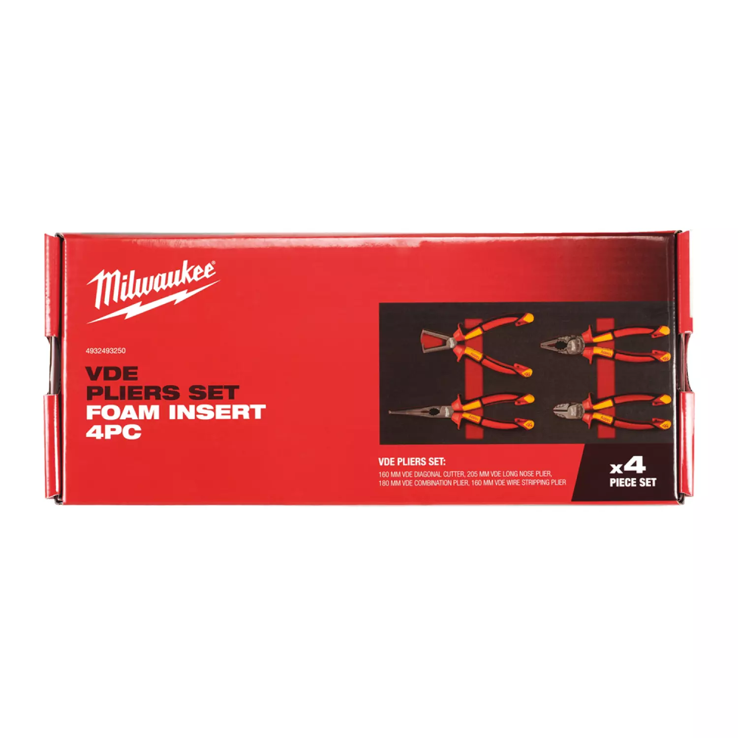 Milwaukee 4932493250 4-delige VDE Tangenset 1 in foam inlay-image