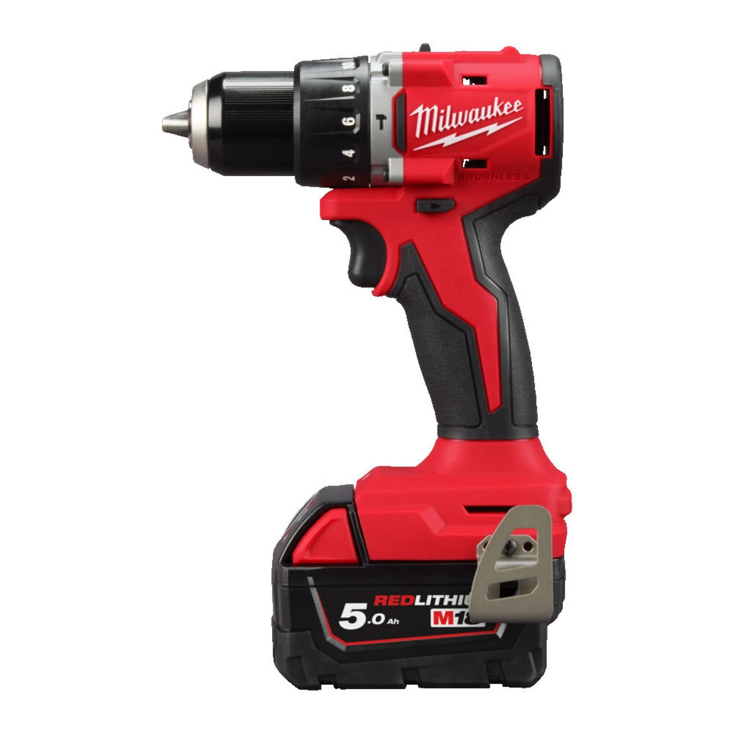 Milwaukee M18 BLPDRC-502C Slagboormachine (2x 5.0Ah accu) - koolborstelloos - in koffer-image